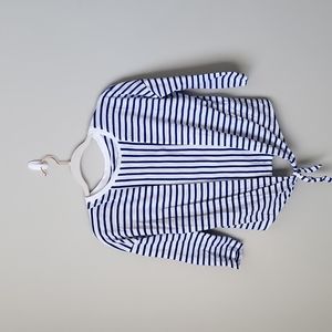 Banana Republic Striped Tie Blouse